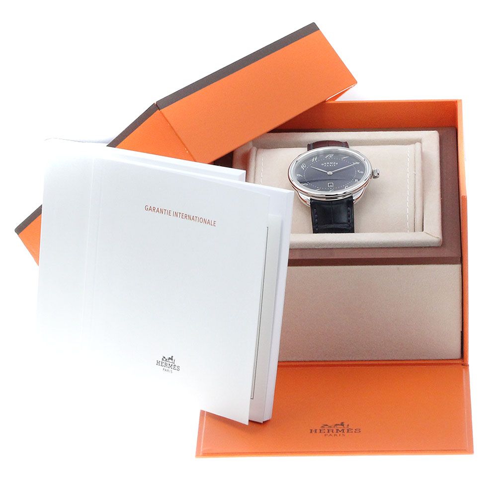 エルメス HERMES AR7Q.810 アルソー デイト クォーツ メンズ美品内箱