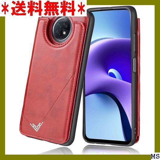 ◇ Viesa 背面カバー ケース手帳型 Xiaom R note9t RED