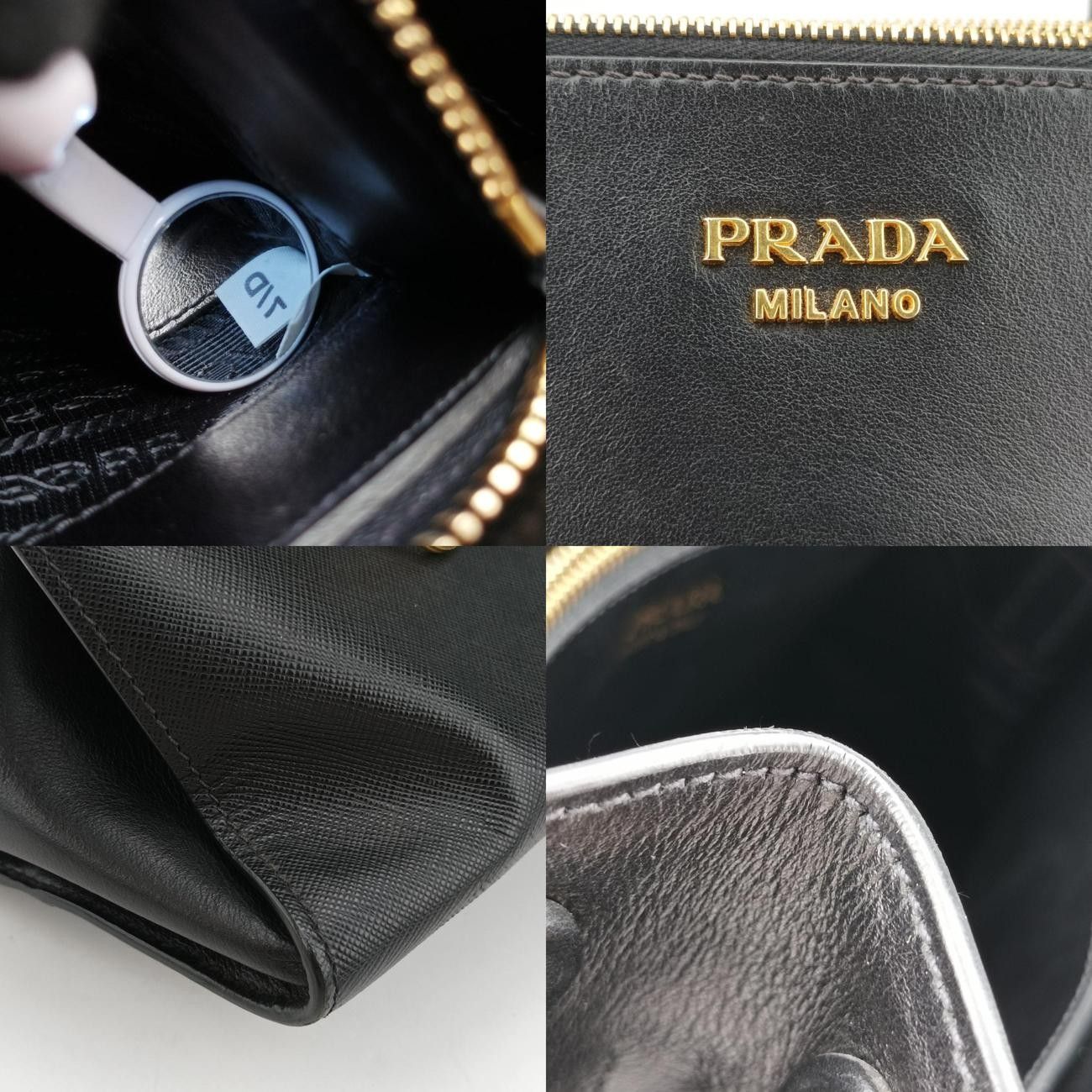 プラダPradaパラディグムブラックサフィアーノレザー1BA1307