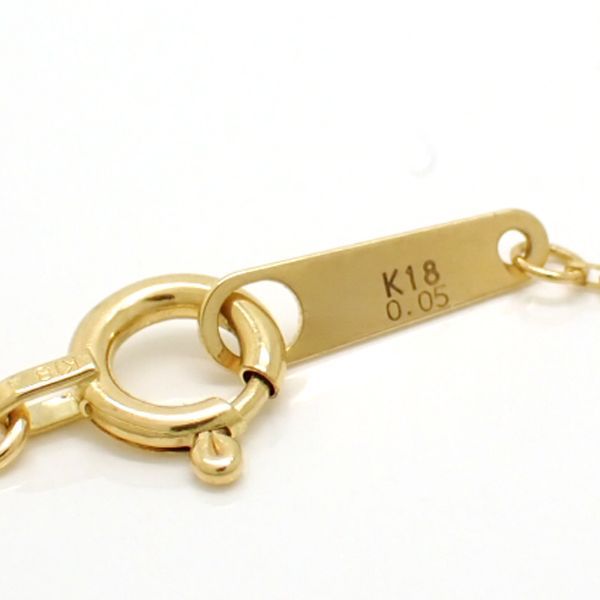 agete ダイヤモンド ネックレス 0.05ct K18 イエローゴールド ダイヤ1