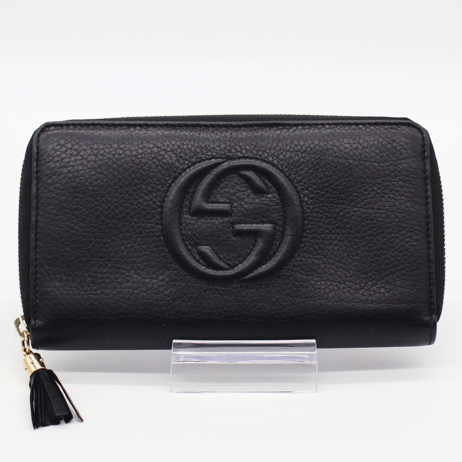 美品】 GUCCI グッチ ラウンドファスナー ソーホー レザー 
