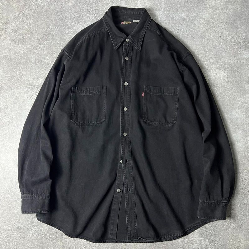 00s Levis RED TAB コットン ブラック デニム シャツ XL / 00 00s Levis RED TAB コットン ブラック デニム シャツ XL / 00