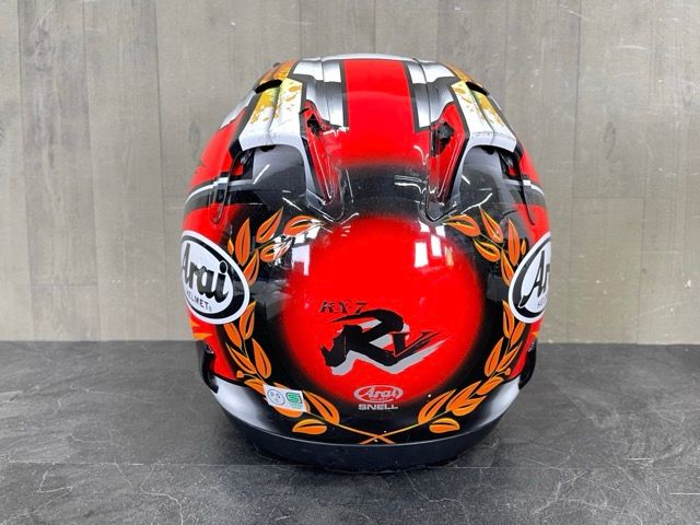 アライ ヘルメット フルフェイス 【中古】 ARAI RX-7 RRV SNELL YFDESIGN バイク用品 赤 白 黒 /58125