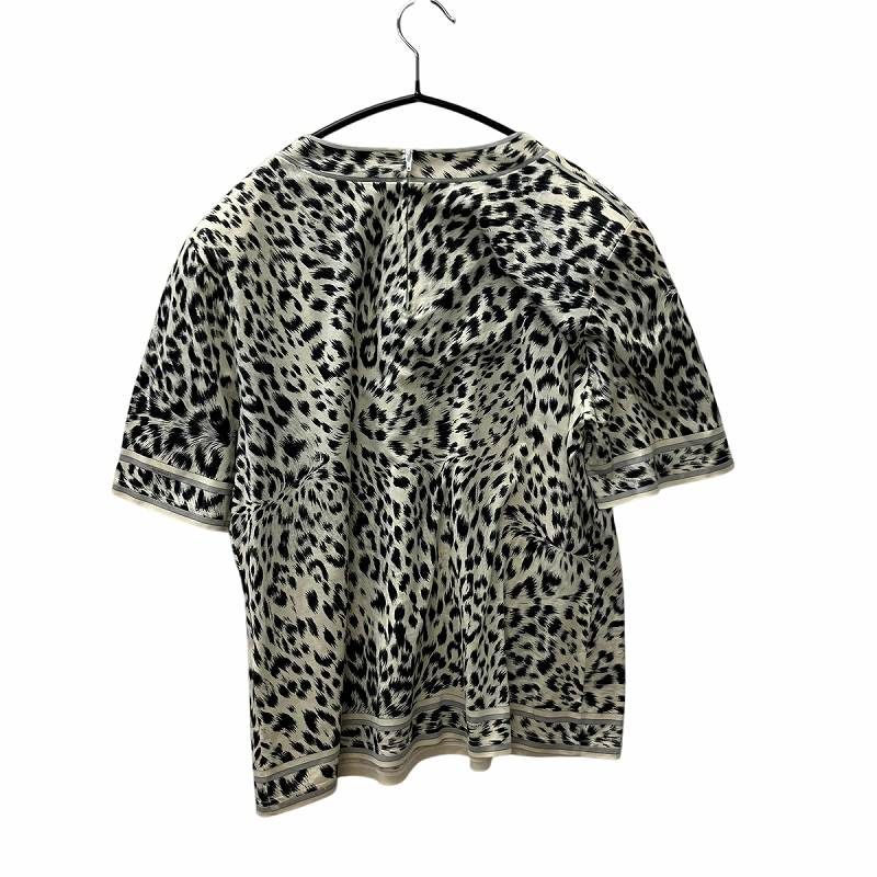レオナール LEONARD カットソー Tシャツ レオパード柄 半袖 白