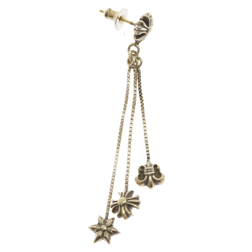 CHROME HEARTS (Chrome Hearts) JOJO PST PLS BS STAR R Jojo Cross BS Flare Star Earrings Silver