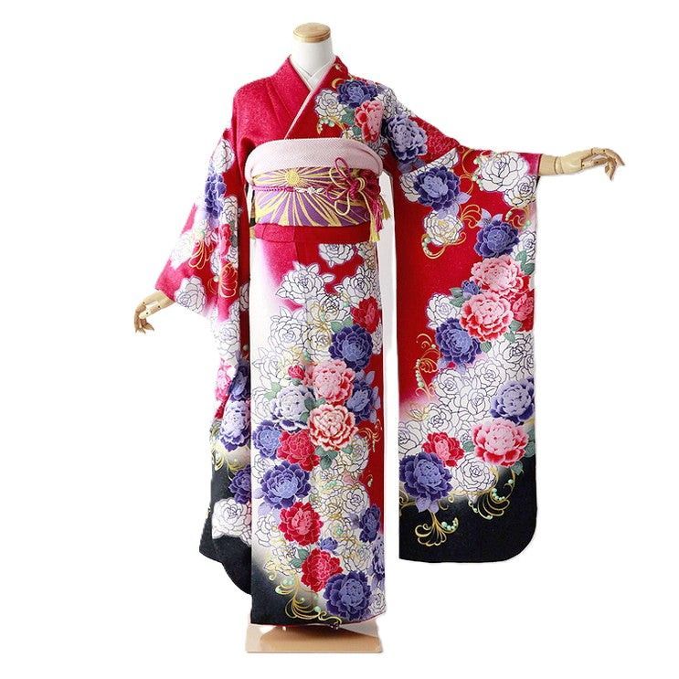 振袖 身長157-172cm 赤 re-082