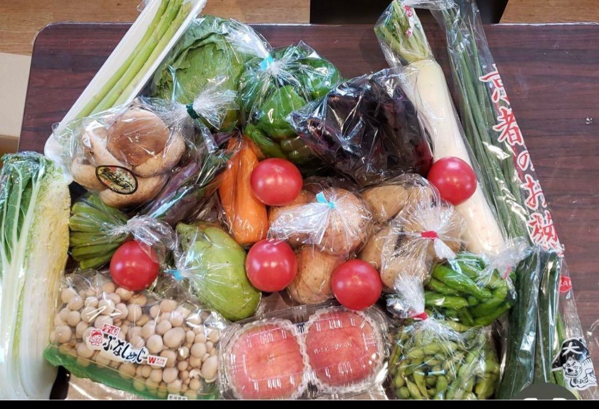 まちゃ様 野菜セット果物追加 BA025 野菜・フルーツ・卵 旬のおまかせセット （野菜・フルーツ