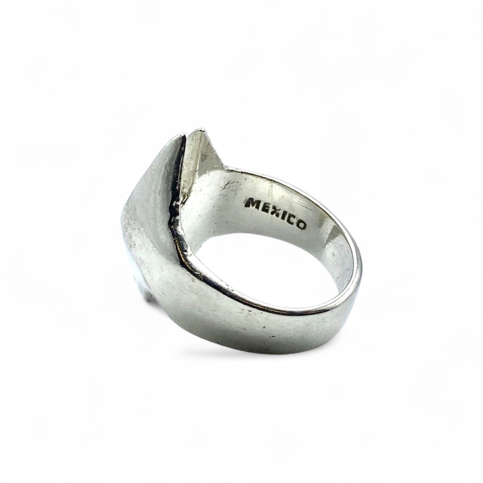 【Mexico刻印】メキシカンジュエリー　リング 神秘的な彫刻】メキシカンジュエリー Silver 925 刻印 00s