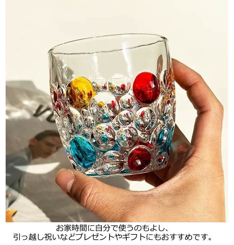 骨董　時代ガラス　超希少　花象嵌　蜻蛉玉　特大コップ　グラス　タンブラー ウラン ウランガラス ワイングラス 大正・昭和 和ガラス アンティーク