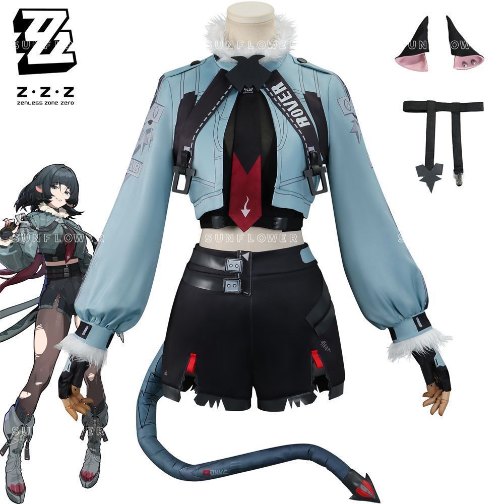 ゼンレスゾーンゼロ ゲームZenless Zone Zero ジェーン・ドゥ コスプレ衣装 大人用尻尾付き イベント パーティー ハロウィン クリスマス イベンド 学生 プレゼント 祭り 学園祭