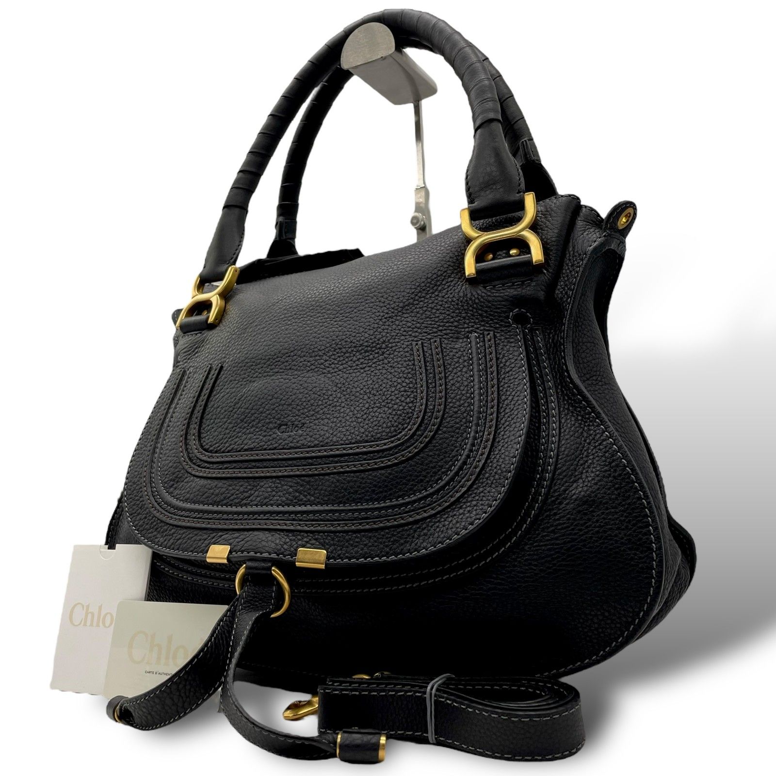 美品 Chloe クロエ マーシー レザー 2WAY ハンドバッグ ショルダー 