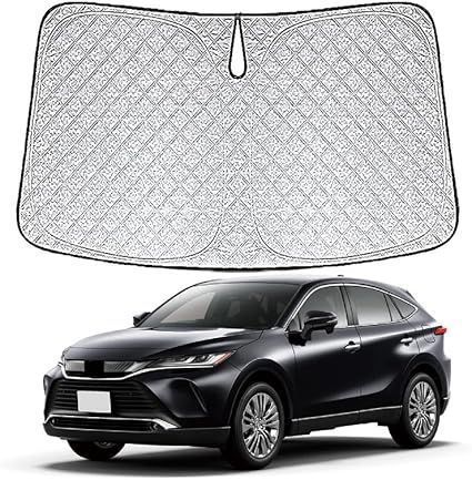トヨタ ハリアー 80系 サンシェード 車 フロント 2020.6現行 TOYOTA Harrier 80 MXUA8 AXUH8 フロントガラス用 UVカット 日よけ 車中泊 遮光 断熱 折り畳み式 トハリアー80系 アクセサ