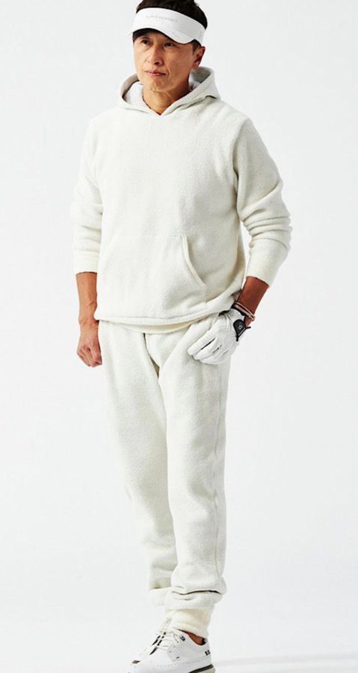 未使用 1PIU1UGUALE3 GOLF×戸賀敬城 5 ホワイト SHAGGY RIB