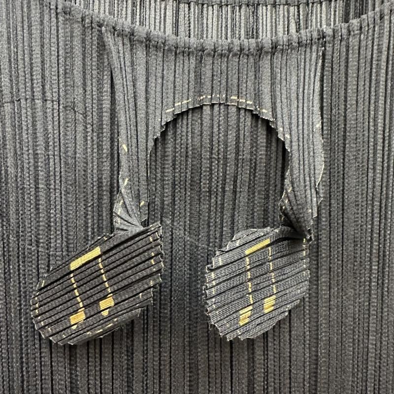 PLEATS PLEASE プリーツプリーズ タンクトップ ISSEY MIYAKE プリーツ 音符 ノースリーブ カットソー