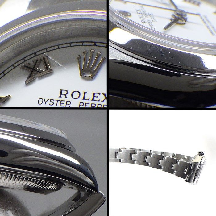 ロレックス Rolex 腕時計 オイスターパーペチュアル 79160 F番 2003-2004年製 ホワイト文字盤 カレンダー 3針 オイスタースチール SS 自動巻き 【中古】 ロレックス Rolex 腕時計 オイスターパーペチュアル 79160 F番 2003