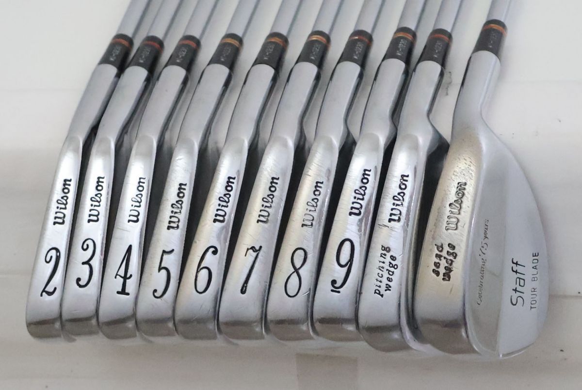 訳有 75周年記念モデル Wilson ウィルソン Staff TOUR BLADE Celebrating 75 yearsアイアン 10本セット Dynamic G 82084