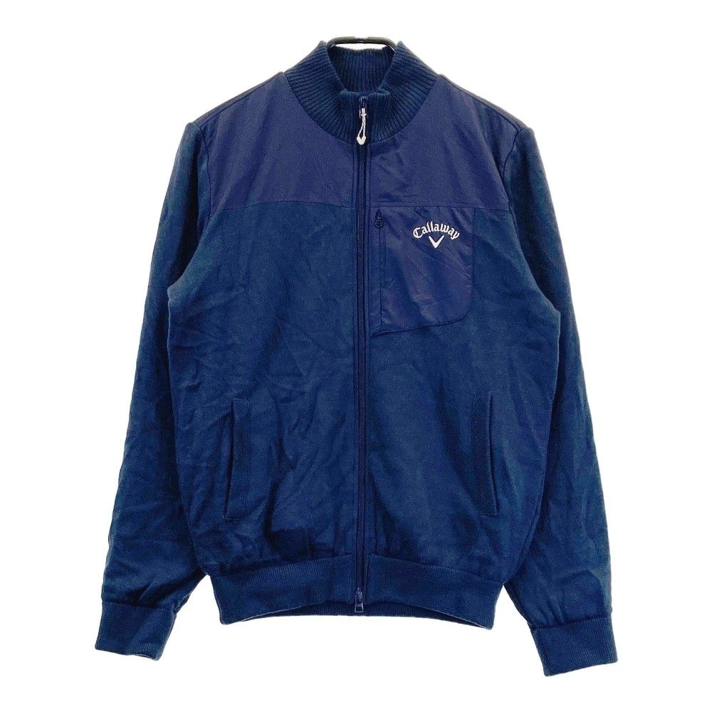 サイズ：L CALLAWAY キャロウェイ  裏地付き 長袖ニットジャケット  ネイビー系 [240101286967] ゴルフウェア メンズ ストスト