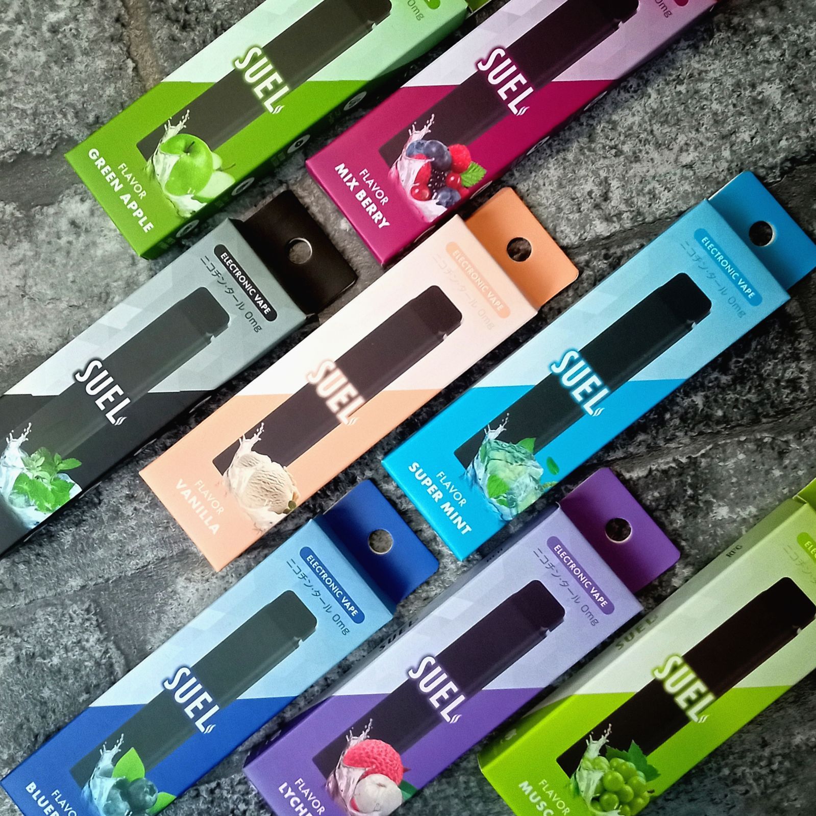 SUEL スエル】 電子タバコ 使い捨て タールニコチン0 爆煙 水蒸気 