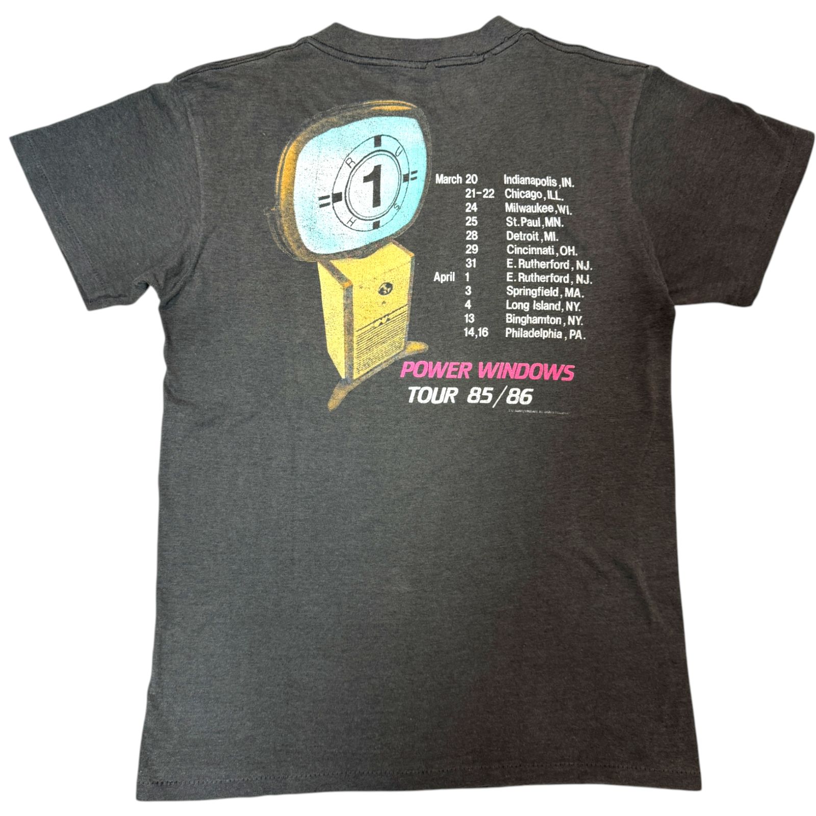 80s RUSH POWER WINDOWS Tour 1985 1986 Tシャツ Lサイズ ラッシュ 