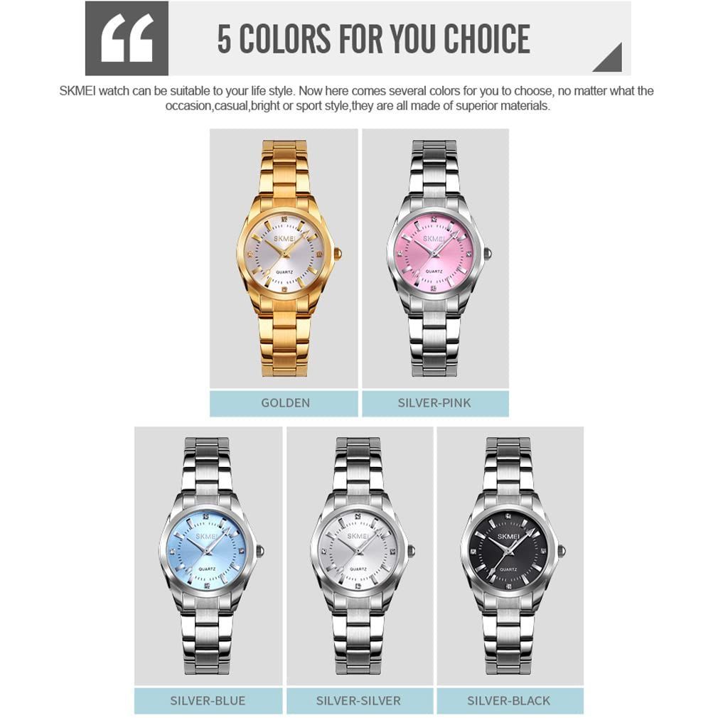 Watch for ゴールド プレゼント 時計 女性用 シンプル カジュアル ブランド クオーツ アナログ Women れでいーす うで時計 クラシック ビジネス 防水 ステンレス おしゃれ レディース 腕時計