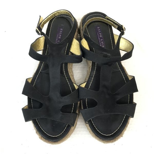 【LAUREN RALPH LAUREN】アンクルストラップ サンダル ※送関込 美品☆RALPH LAUREN Collection☆アンクルストラップサンダル【7