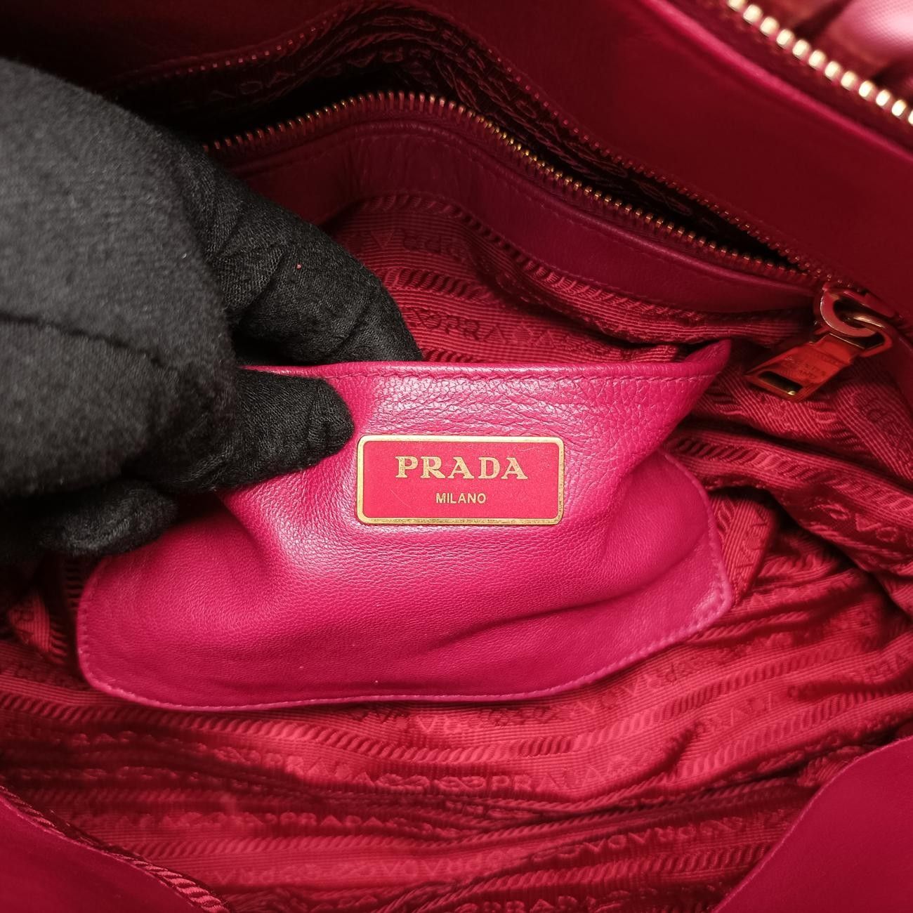 プラダPradaギャザーピンクナイロンBN2805173