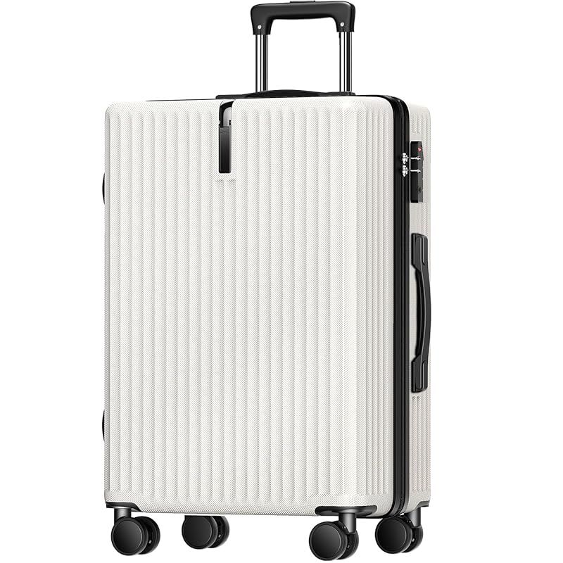 Atzone Ginza スーツケース 大容量 キャリーケース 超軽量 USB充電機能付き 隠しフック機能 トラベルバッグ 耐衝撃 静音 ダブルキャスター TSAローク搭載 ファスナータイプ キャリーバッグ 人気 旅行 ビジネス 出張 入院 1