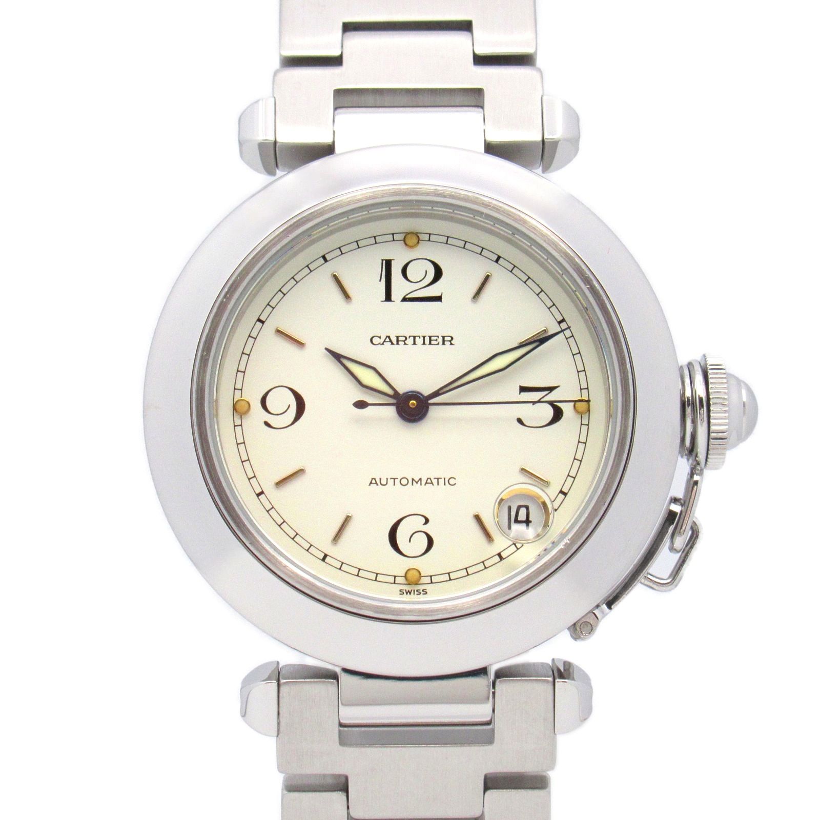 カルティエ CARTIER 腕時計 パシャC W31015M7 ホワイト ステンレススチール パシャC ボーイズ Used A