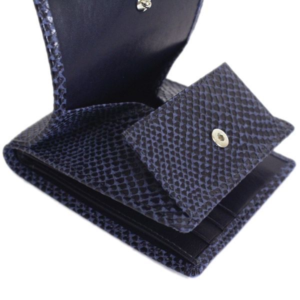 アニアリ 二つ折り財布 ダークブルー aniary ダークブルー 二つ折り