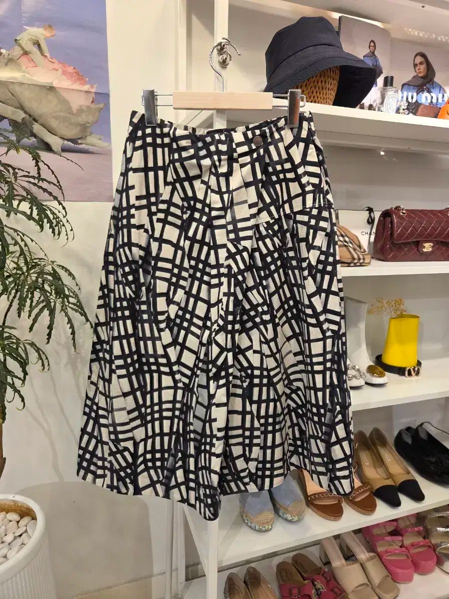 COS コス CHECK ラップst スカート