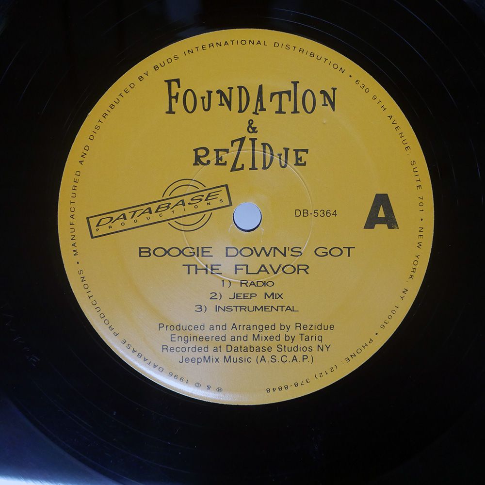 US盤 FOUNDATION|BOOGIE DOWN S GOT THE|DATABASE DB5364 12