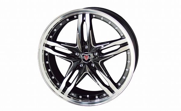KYOHO/共豊 STEINER LSV ホイール ブラック×ポリッシュ 15インチ×4.5J＋45 4H100 入数：1台分(4本)