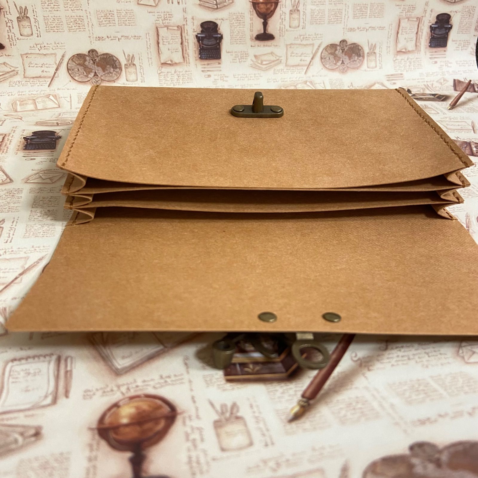 コラージュ素材収納ポーチ 蛇腹ポーチ