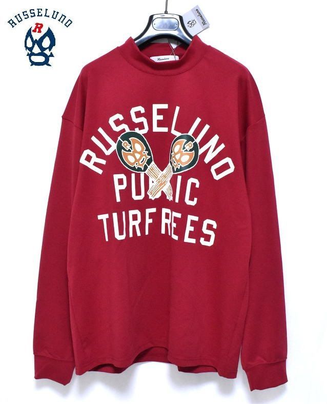 ラッセルノ ゴルフ ターフリーズ ルーズフィット モックネック LS 6 XL RS-2240610 レッド Russellno Golf