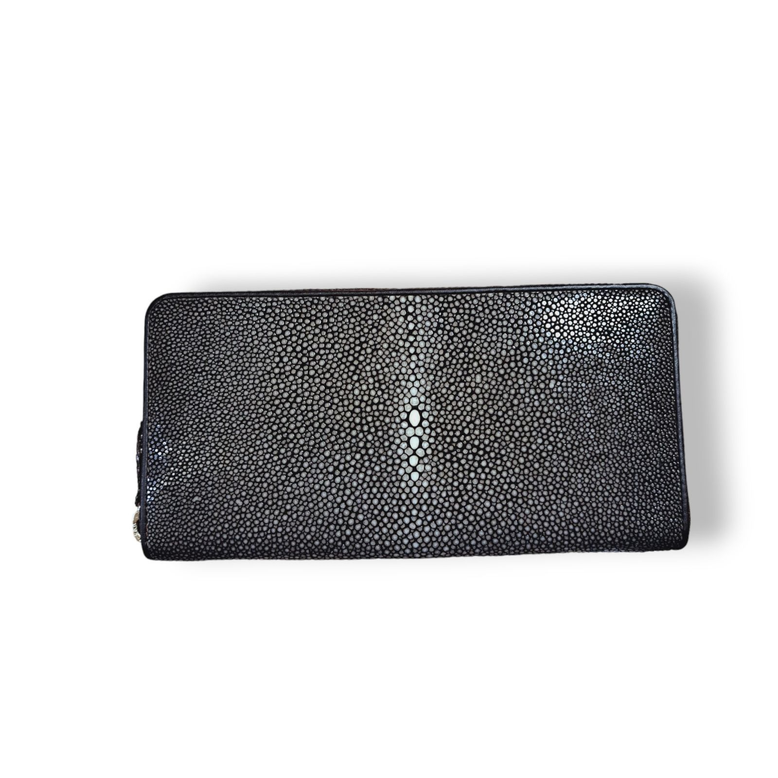【THA300390F】スティングレー 長財布 ポリッシュ加工 ウォレット ダークブラウン