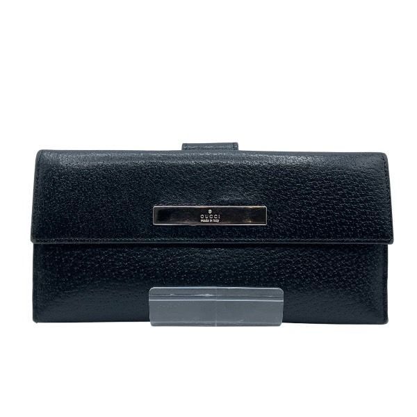 グッチ GUCCI レザー ブラック 035 1408 2150 長財布 3つ折り財布 ユニセックス