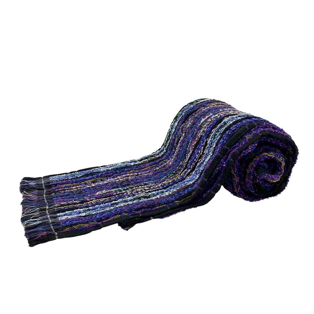 MISSONI ミッソーニ ストール ショール - 黒×ライトブルー×マルチ HOME コットン