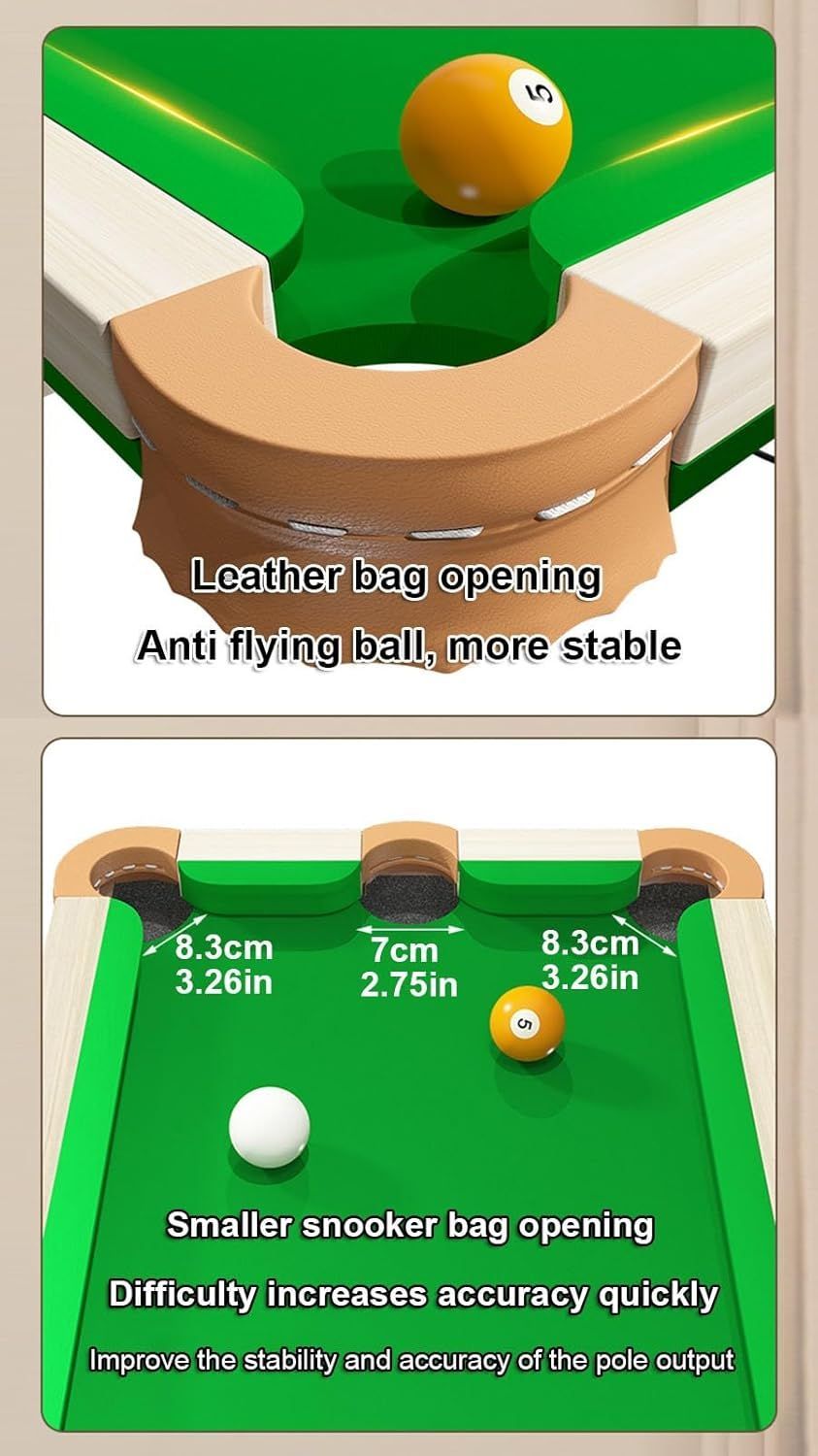 大人用ポータブルビリヤード台 コンバーチブル3バッグビリヤード練習台
