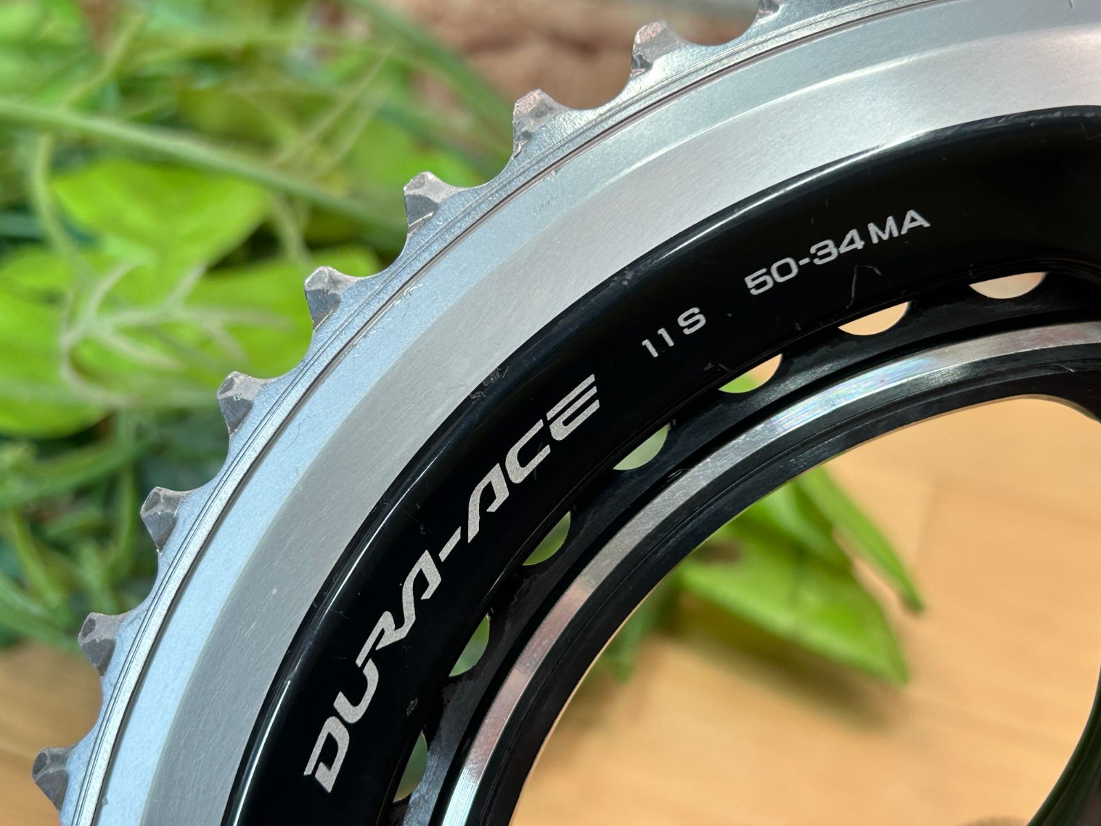 大特価sale!! 良品!! SHIMANO DURA-ACE FC-9000 167.5×50/36T 2×11s 628g シマノ デュラエース クランクセット BBなし KCNC ロード ミニベロ 同梱発送承り中!! リコール対策済み M-677