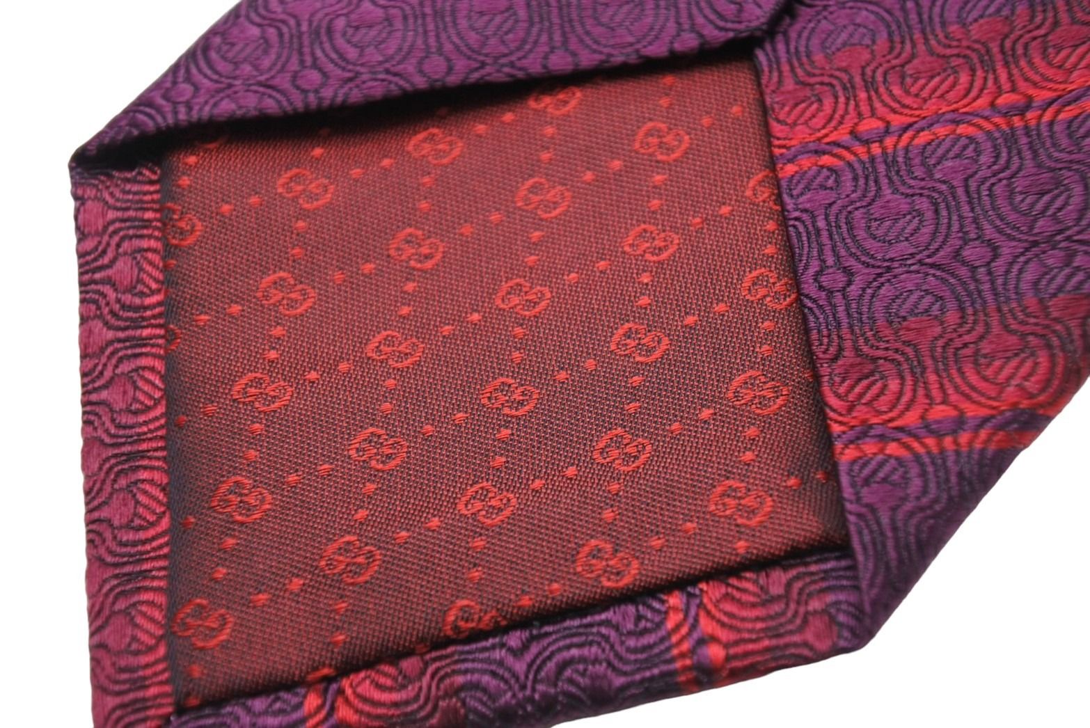 【美品✨】グッチ GUCCI GG ブラウン ストライプ 総柄 メンズ ネクタイ GUCCI グッチ ネクタイ ストライプ 総柄 GG トムブラウン期