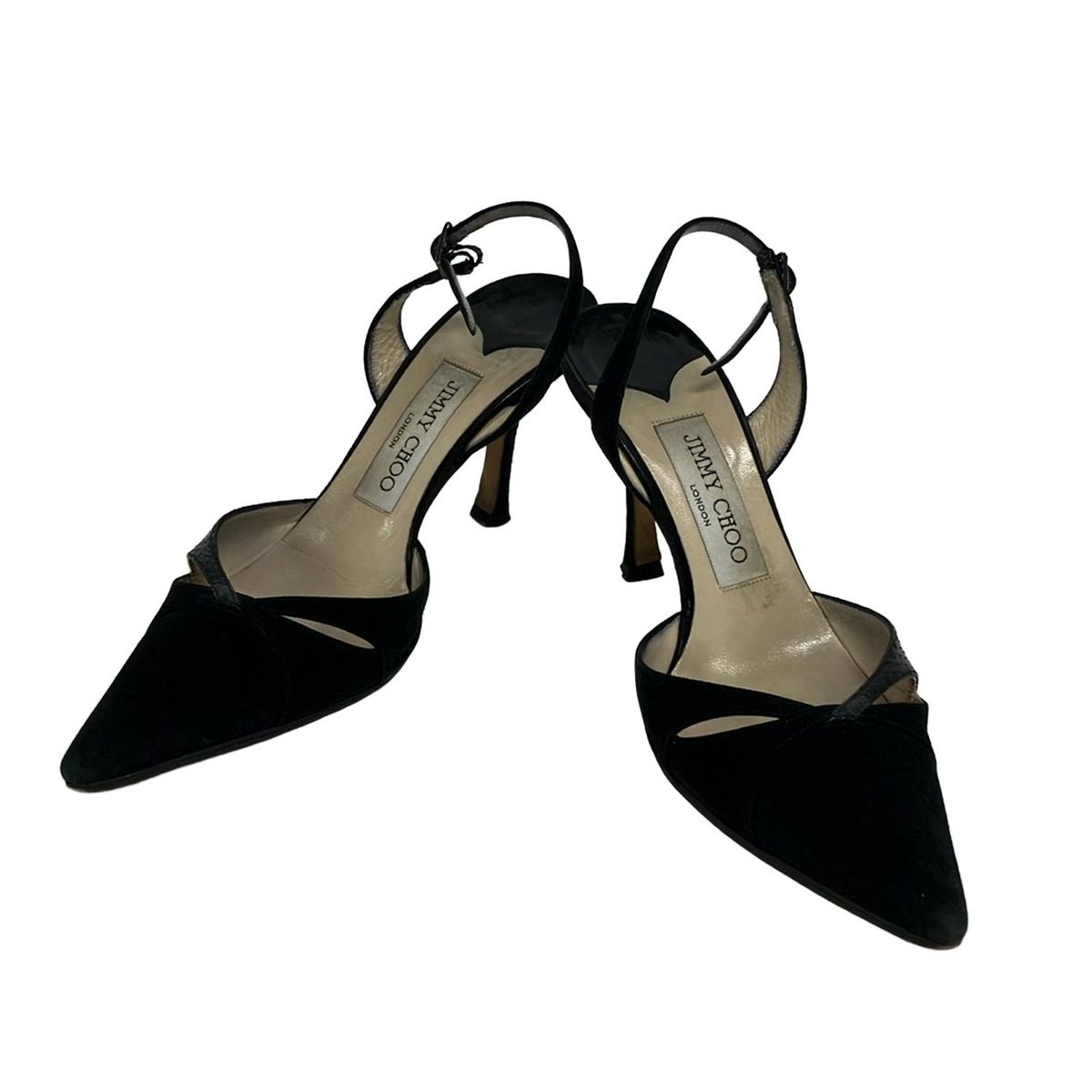 ジミーチュウ JIMMY CHOO サンダル 35 - ヌバック 黒 レディース