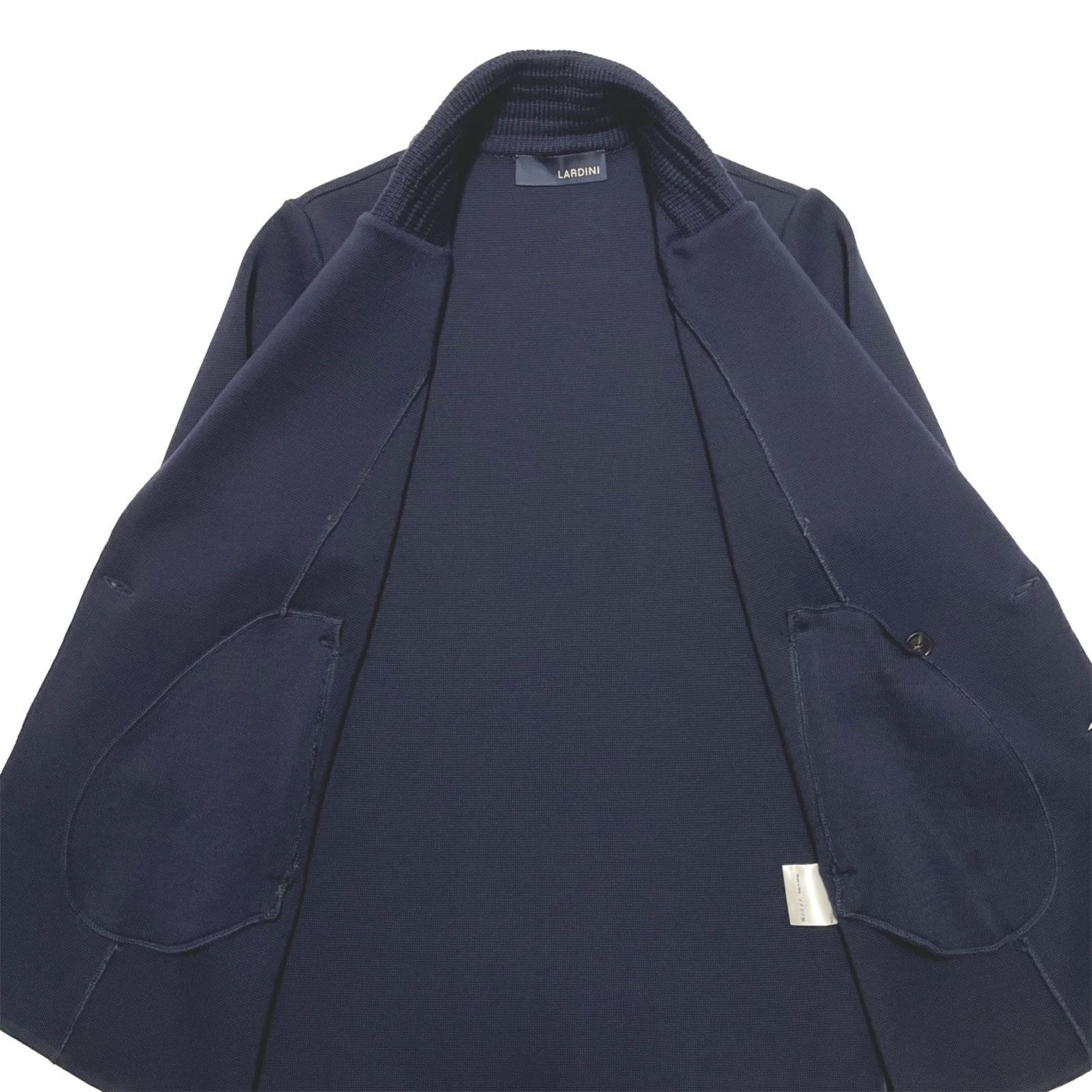 LARDINI テーラードジャケット ダブルブレスト ニット メタルボタン L LARDINI テーラードジャケット ダブルブレスト ニット メタルボタン L