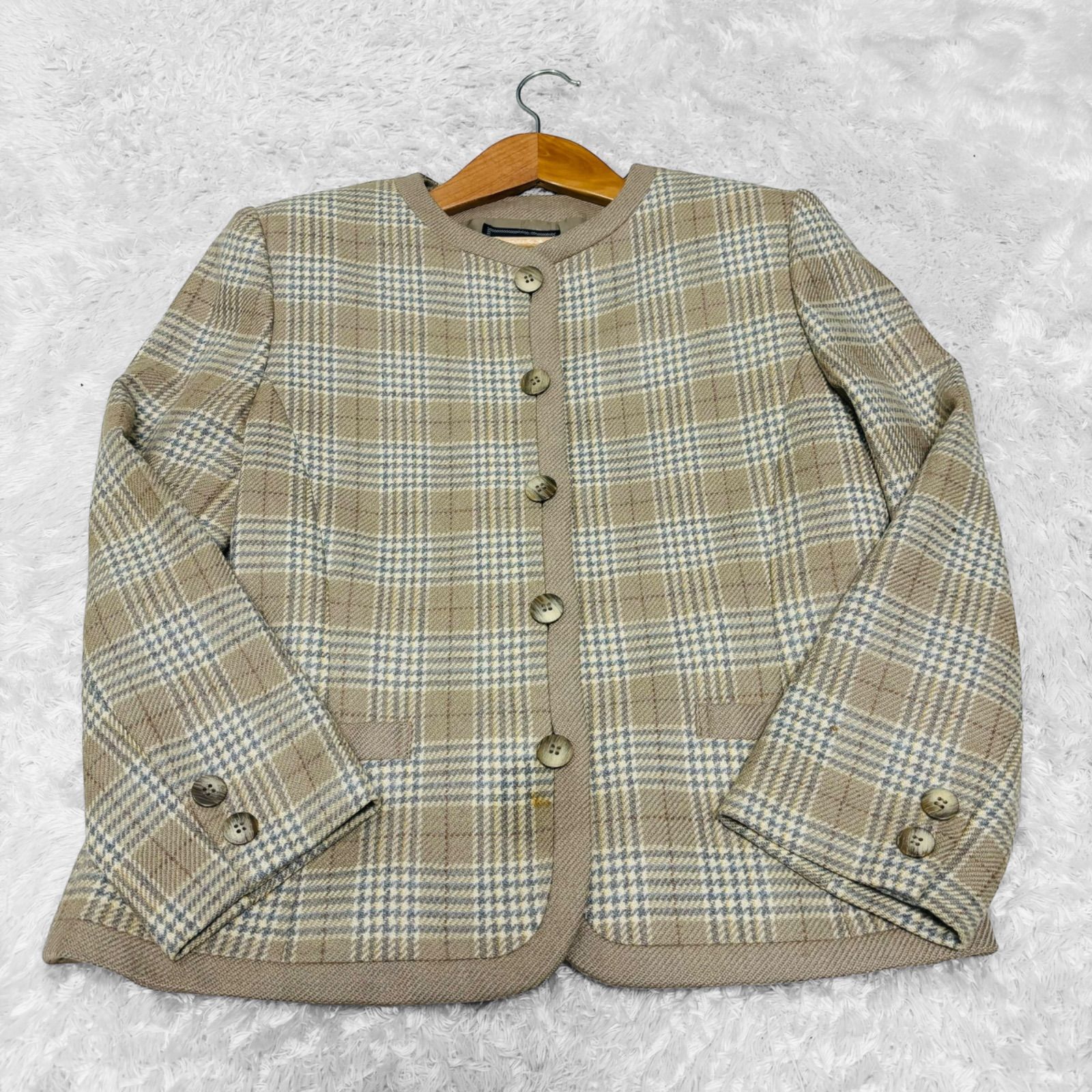 Burberry バーバリー ノーカラー スーツ セットアップ スカート ノバ  