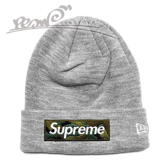 送料無料 メンズ ニットキャップ ヘザーグレー Supreme シュプリーム New Era Box Logo Beanie FW23BN26  シュプリームニューエラコラボボックスロゴニットキャップ se1202r - メルカリ