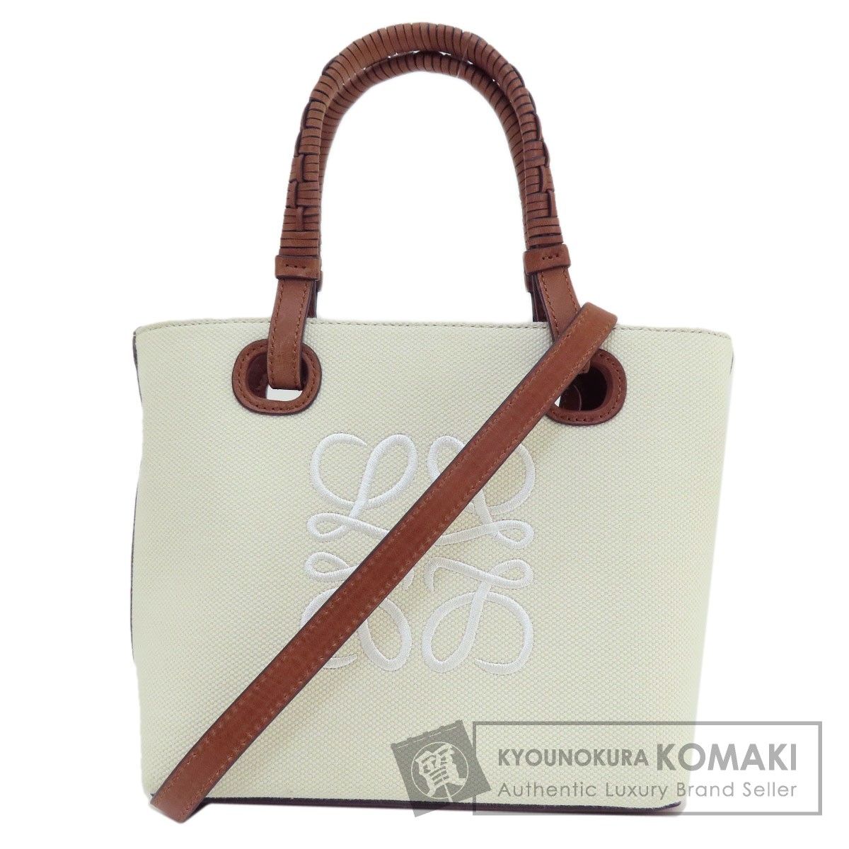 美品☆　ロエベ　2way　ハンドバッグ　アナグラム　ヴォヤージュ　キャンバス 楽天市場】ロエベ アナグラム 2WAY トートバッグ キャンバス