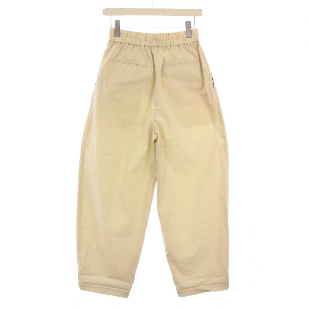 バビロン BABYLONE コットンナイロンタックパンツ スラックス イージー ウエストゴム ストレッチ 無地 F ベージュ 2410010706 BB