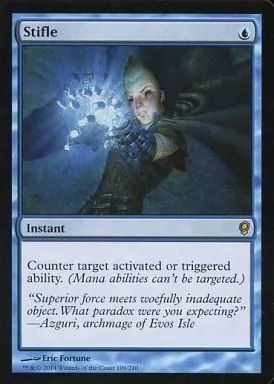 MTG  マジックザギャザリング  もみ消し/Stifle英語2 日本語1セット 中古】マジックザギャザリング 108/210[R]：【CNS】Stifle/もみ消し