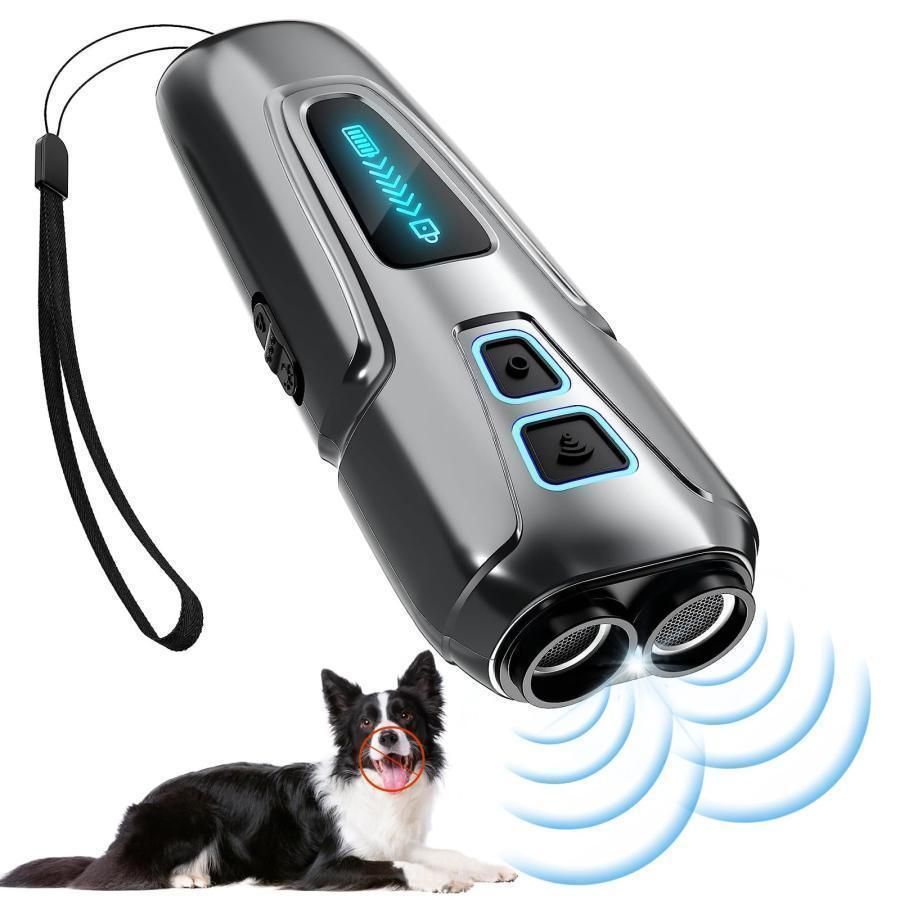 無駄吠え防止 犬超音波吠え防止器具 超音波の距離は10ｍ 2025 吠える対策 むだ吠え防止グッズ 2重超音波 吠え癖 躾 ペットトレーニング ムダ吠え防止器具