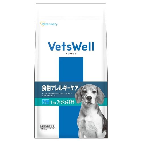 同梱不可 6個セット ベッツウェル 犬用食事療法食 食物アレルギーケア フィッシュ＆ポテト 1kg