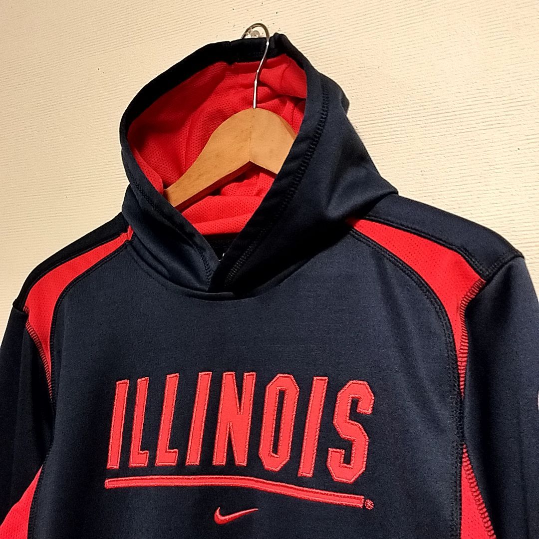 古着 レア NIKE ナイキ ストレッチカレッジパーカー イリノイ